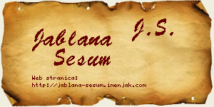 Jablana Šešum vizit kartica
